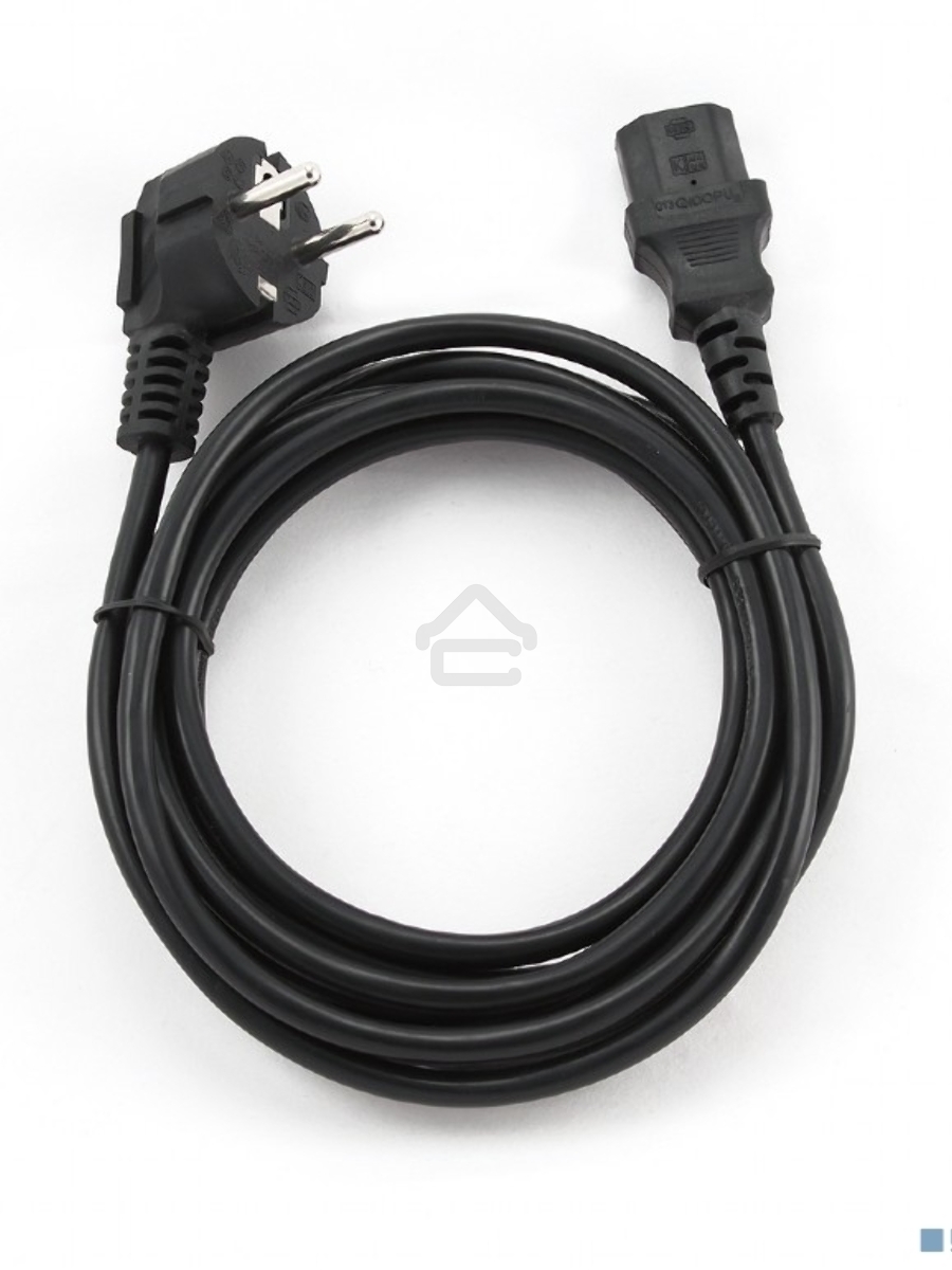 Кабель Gembird Power 250V 10A EUR, VDE Кабель питания сетевой, Евровилка, заземление, 5m (PC-186-VDE-5M)