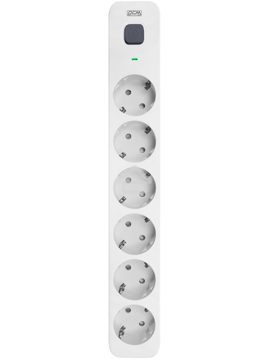 Сетевой фильтр Powercom SP-06W 1,8 м 1.8м (6 розеток) белый/серый (коробка)