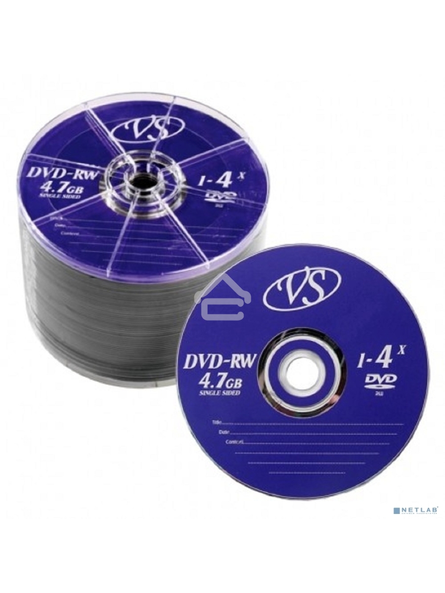 Диск DVD-RW VS (PERFEO) 4.7 Gb, 4x, Bulk (50), (50/600).