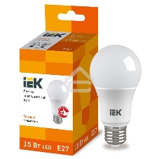 Лампа cветодиодная Iek LLE-A60-15-230-30-E27 ECO A60 шар 15Вт 230В 3000К E27