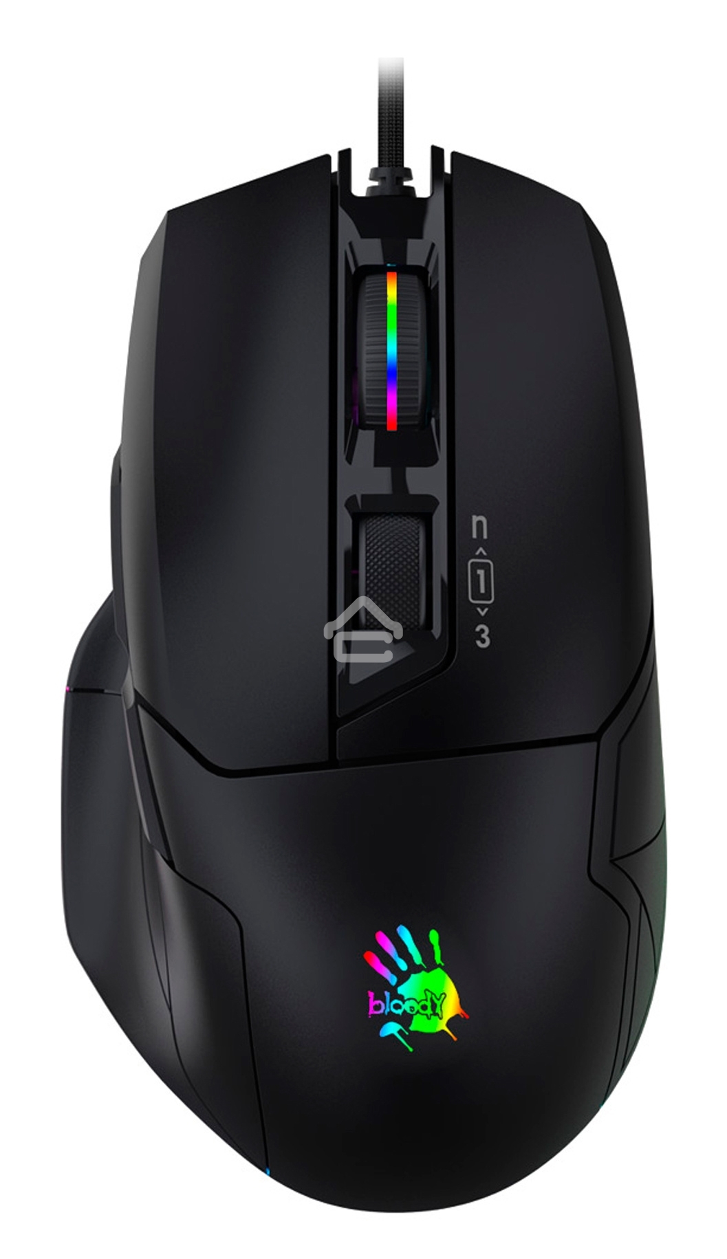 Мышь проводная A4Tech Bloody W70 Max черный, 10000 dpi, USB, кнопки - 9