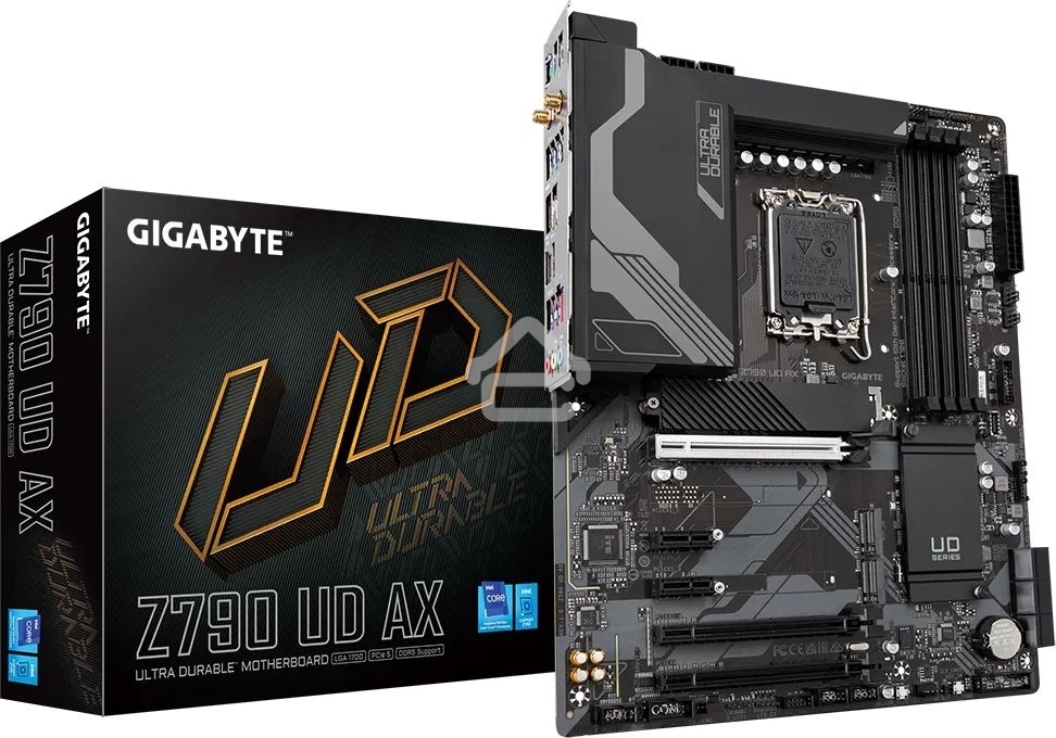 Материнская плата Gigabyte Z790 UD AX (V1.1/V1.2), LGA 1700, Intel Z790, 4xDDR5, 6xSATA, 3xM.2, 1xPCIe 5.0 x16, 1xPCIe 4.0 x4, 1xPCIe 3.0 x1, 1xHDMI, 1xDP, 1x 2.5Gb LAN, 4xUSB-A 2.0, 4xUSB-A 3.2 Gen 1, 1xUSB-A 3.2 Gen 2, 1xUSB-C 3.2 Gen 2x2, 7.1, ATX