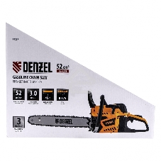 Пила цепная бензиновая DS-5218, шина 45 см, 52см3, 3 л.с., шаг 0,325, паз 1,5 мм, 72 зв Denzel