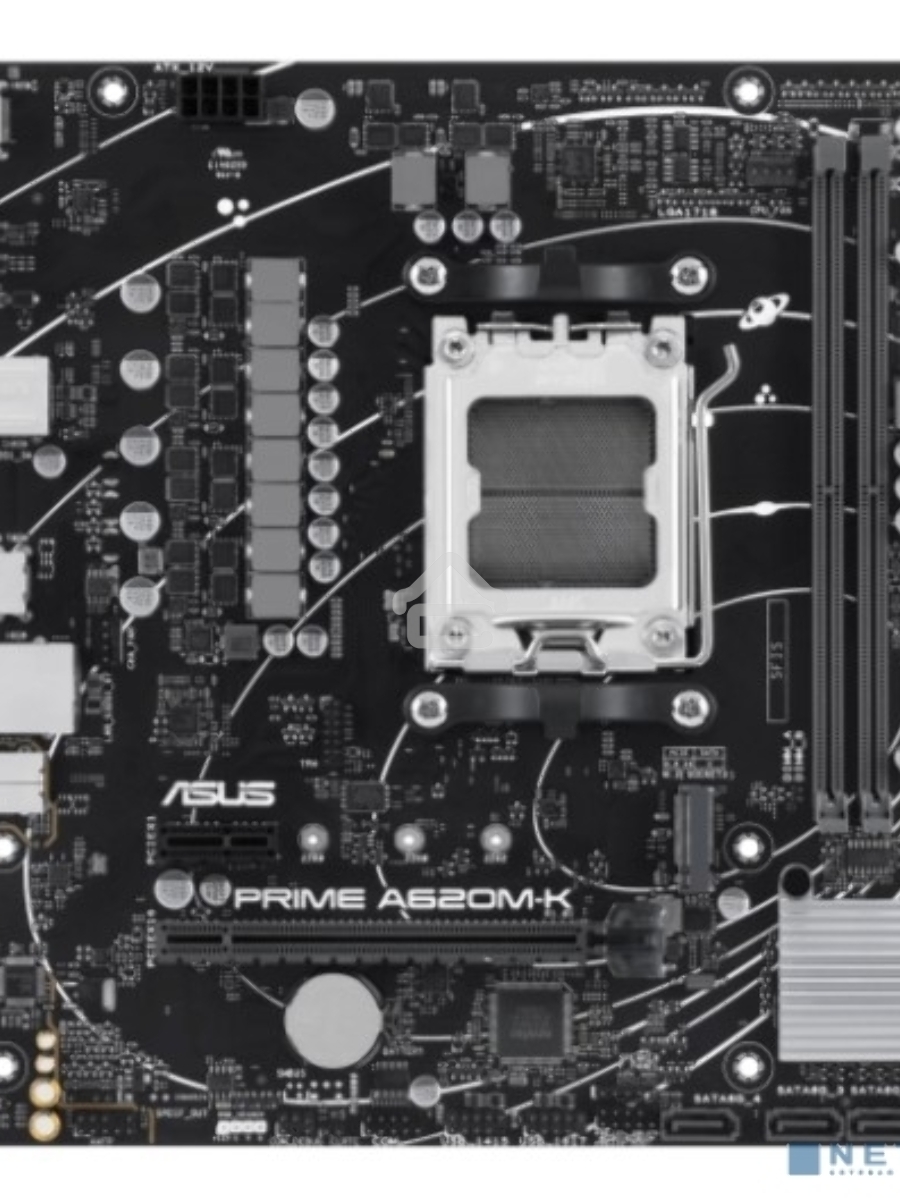 Материнская плата ASUS PRIME A620M-K, AM5, AMD A620, 2xDDR5, 4xSATA, 1xM.2, 1xPCI-E 4.0 x16, 1xPCI-E x1, 1xHDMI, 1xVGA, 1x 1Gb LAN, 4xUSB-A 3.2 Gen 1, 2xUSB-A 2.0, 3x3.5 мм, 7.1, Micro-ATX