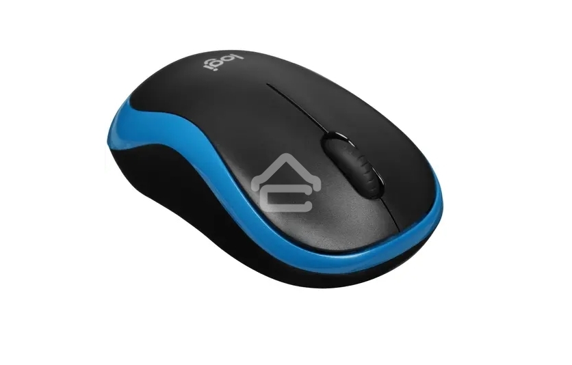 Мышь беспроводная Logitech M185 синий, 1000 dpi, радиоканал, USB, кнопки - 3