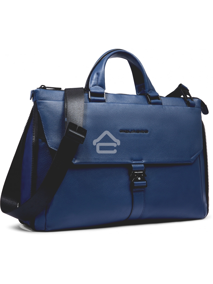 Деловая сумка Piquadro Than CA4021S135/BLU с отделением для ноутбука синий натур.кожа