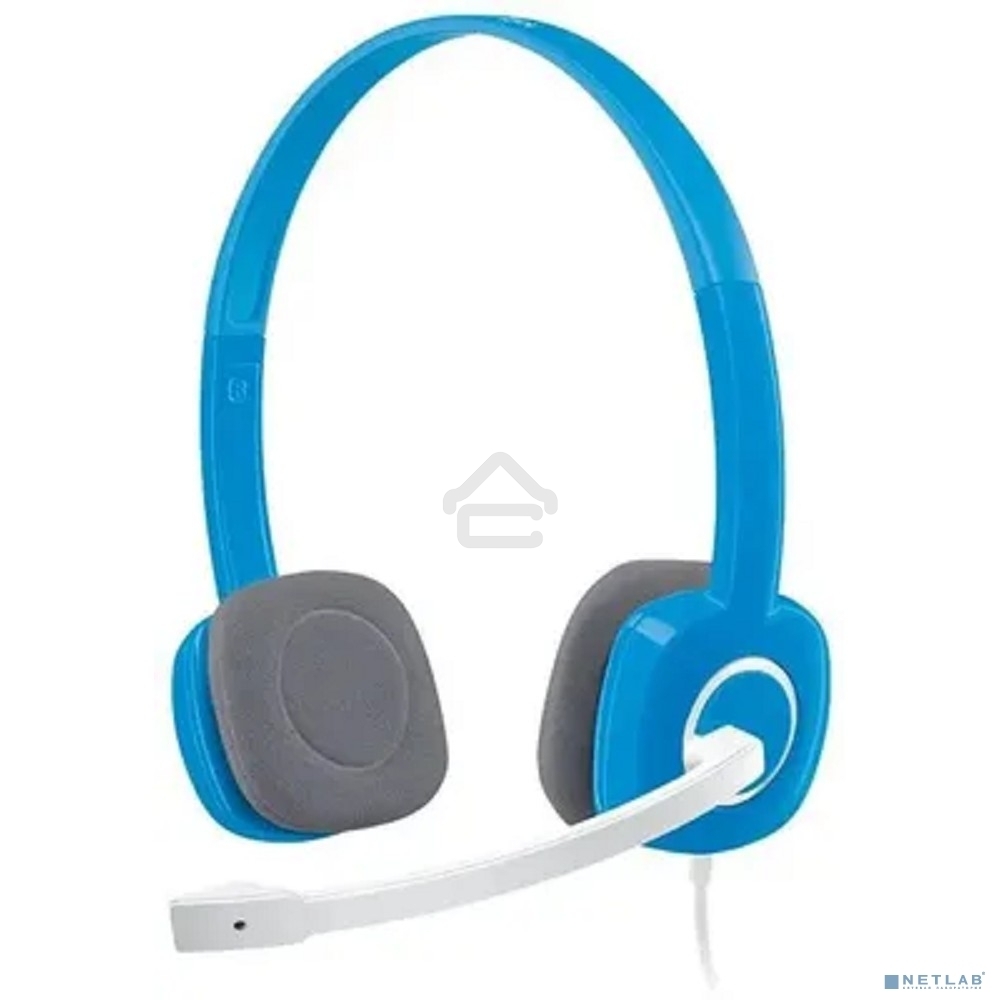 Гарнитура проводная с микрофоном Logitech H150 синий/белый 1.8м накладные оголовье (981-000454)