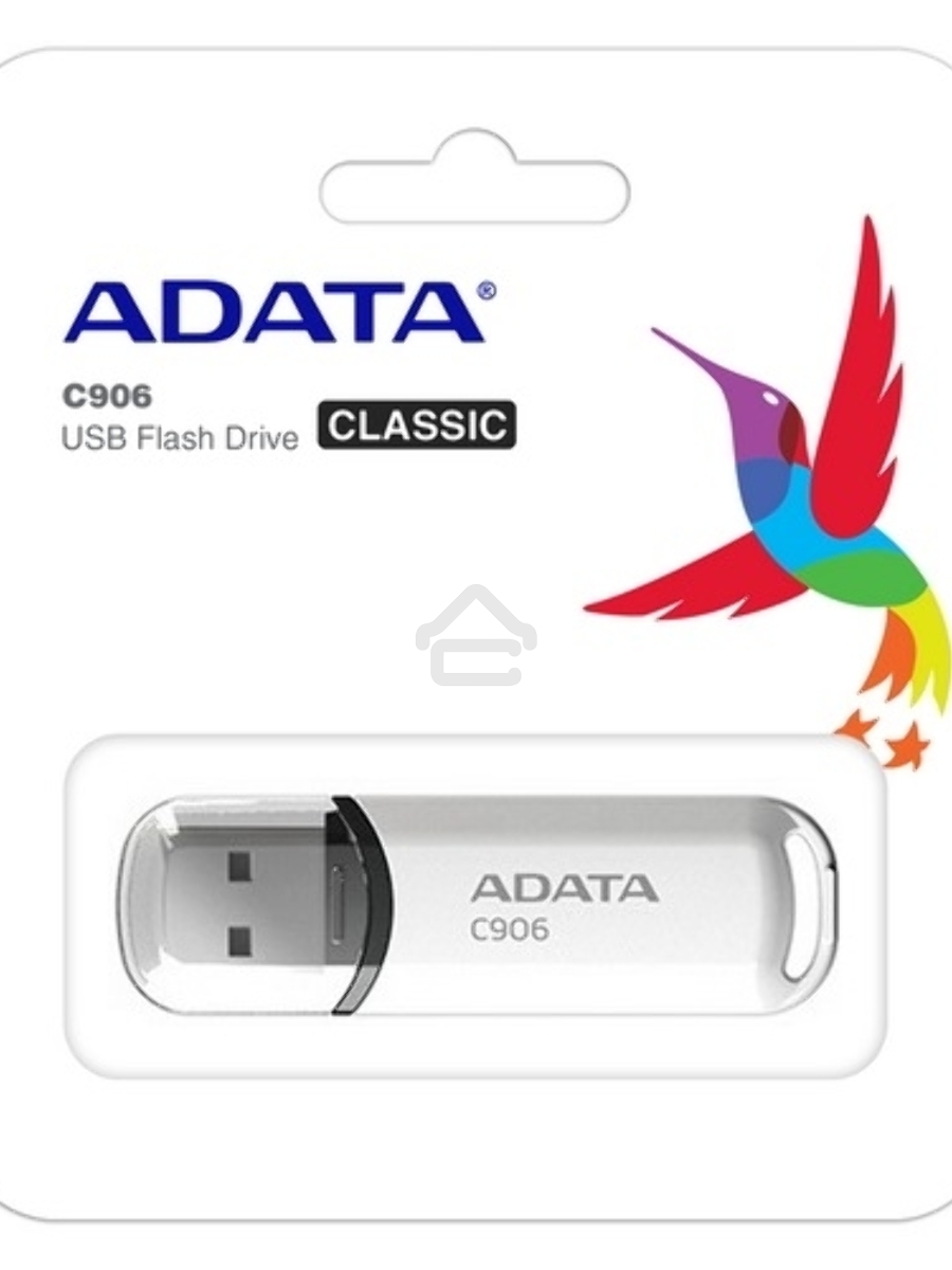 Флеш диск ADATA Flash Drive 32Gb C906 AC906-32G-RWH {USB2.0, White}