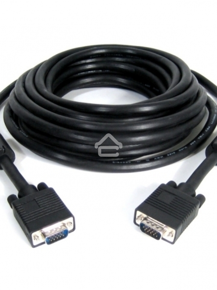 Кабель Gembird/Cablexpert CC-PPVGA-20M-B, Кабель VGA Premium , 15M/15M, 20м, черный, тройной экран,феррит.кольца