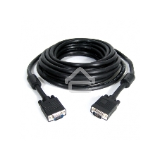 Кабель Gembird/Cablexpert CC-PPVGA-20M-B,Кабель VGA Premium, 15M/15M, 20м, черный, тройной экран,феррит.кольца