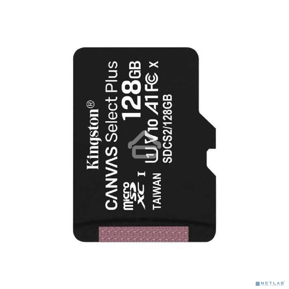 Флеш карта Kingston 128Gb micSDXC Canvas Select Plus 100R A1 C10 Single Pack w/o ADP EAN: 740617299076