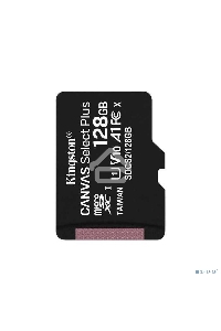 Флеш карта Kingston 128GB micSDXC Canvas Select Plus 100R A1 C10 Single Pack w/o ADP EAN: 740617299076