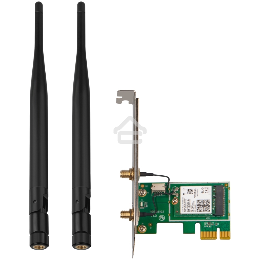 Сетевой адаптер Tenda E30 беспроводной двухдиапазонный PCI-e адаптер Wi-Fi 6 AX3000 c Bluetooth 5.0