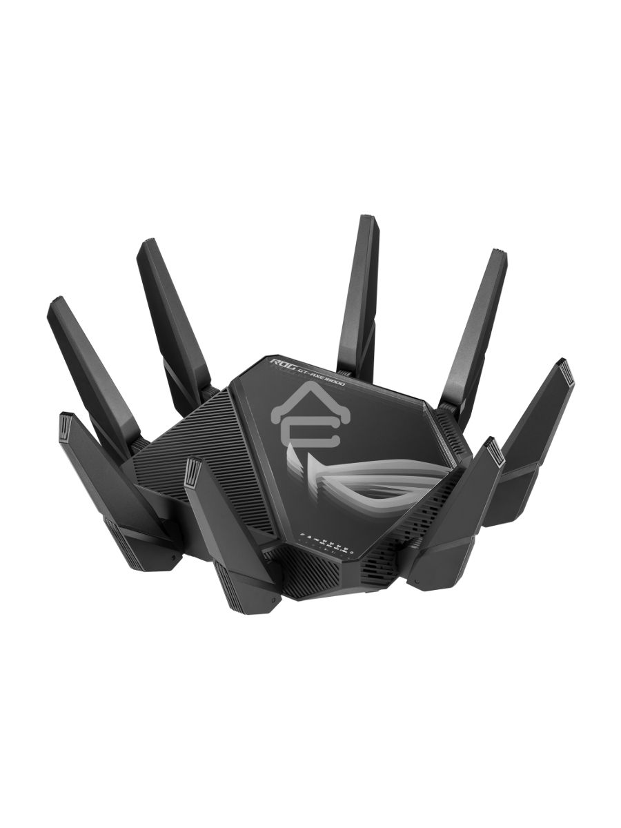 Роутер ASUS ROG GT-AXE16000 802.11 a/b/g/n/ac/ax до 1148 + 4804Мбит/c, 2,4 + 5 гГц, 8 антенн, USB, GBT LAN ; 90IG06W0-MU2A10