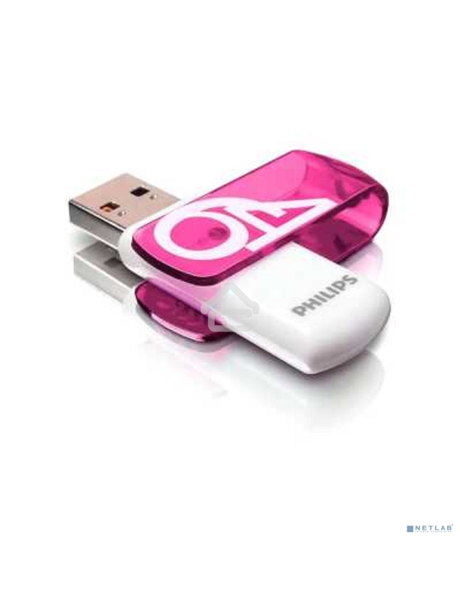 Флеш диск 64GB PHILIPS VIVID2.0 64GB, USB 2.0