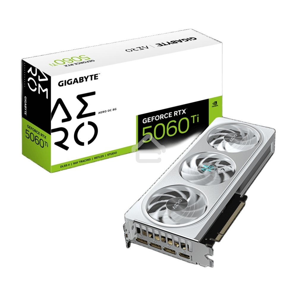 Видеокарта Gigabyte PCI-E 5.0 GV-N506TAERO OC-8GD 1.0 NVIDIA GeForce RTX 5060TI 8Gb 128bit GDDR7 2647/28000 Без Видеовыходов HDMIx1 DPx3 HDCP Ret