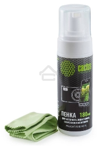 Чистящий набор (салфетки + пена) Cactus CS-S3006 для экранов и оптики 1шт 18x18см 180мл