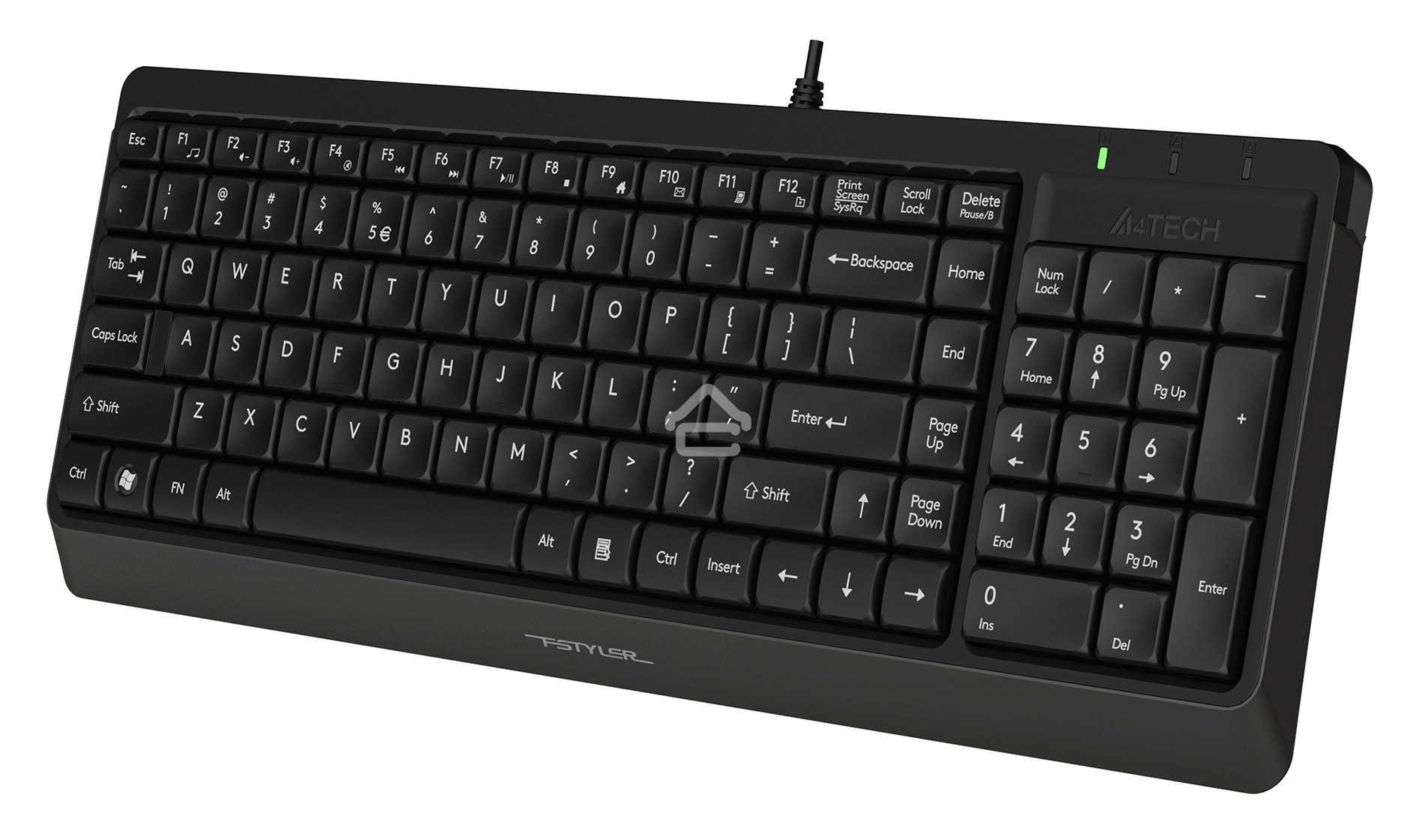 Клавиатура + мышь A4Tech Fstyler F1512 клав:черный мышь:черный USB