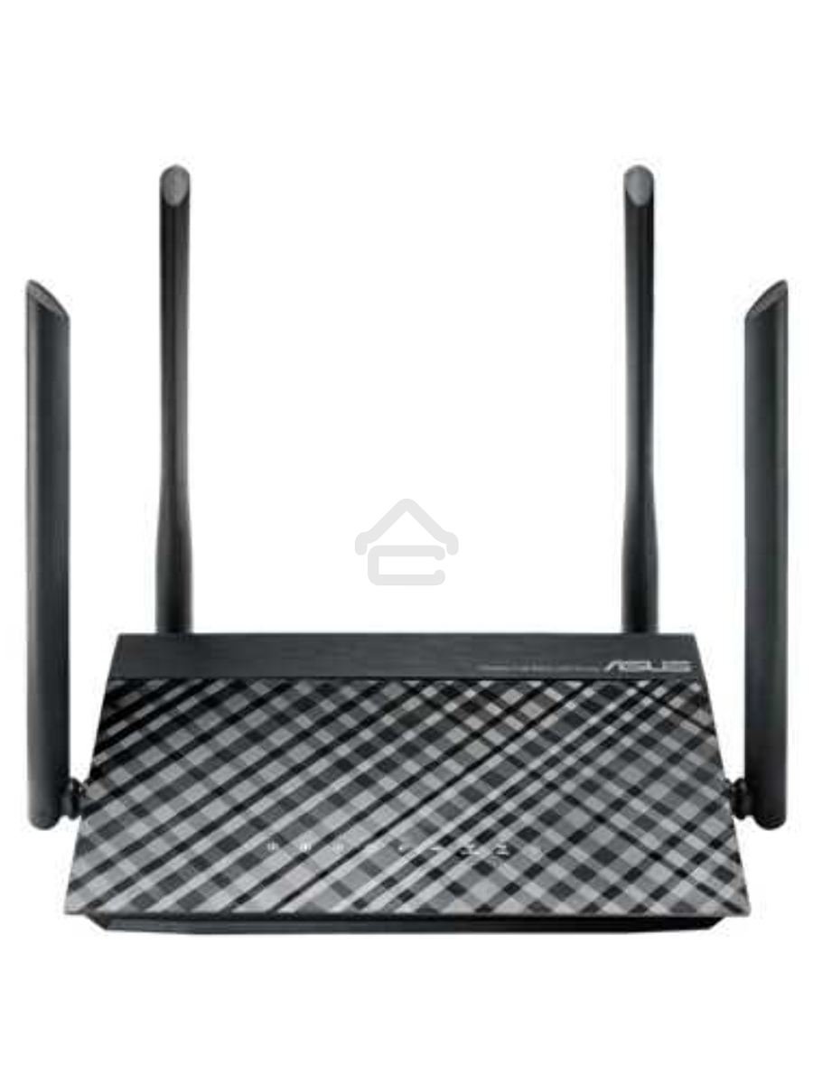 Маршрутизатор беспроводной Asus RT-AC1200 10/100BASE-TX черный (Dual Band)