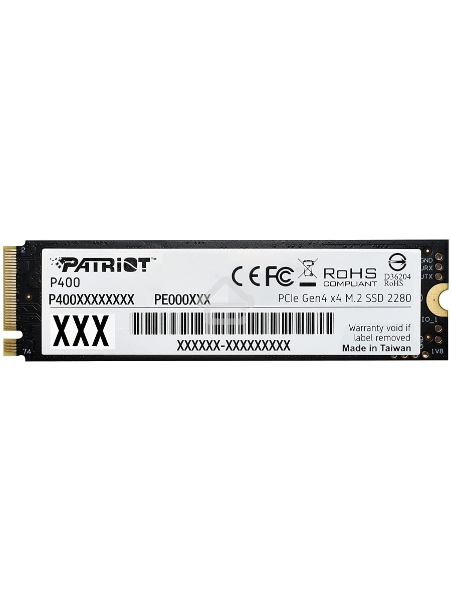 Накопитель SSD Patriot P400, 2Tb, PCIe 4.0 x4, M.2 2280, NVMe, R/W 7000/4800, с радиатором