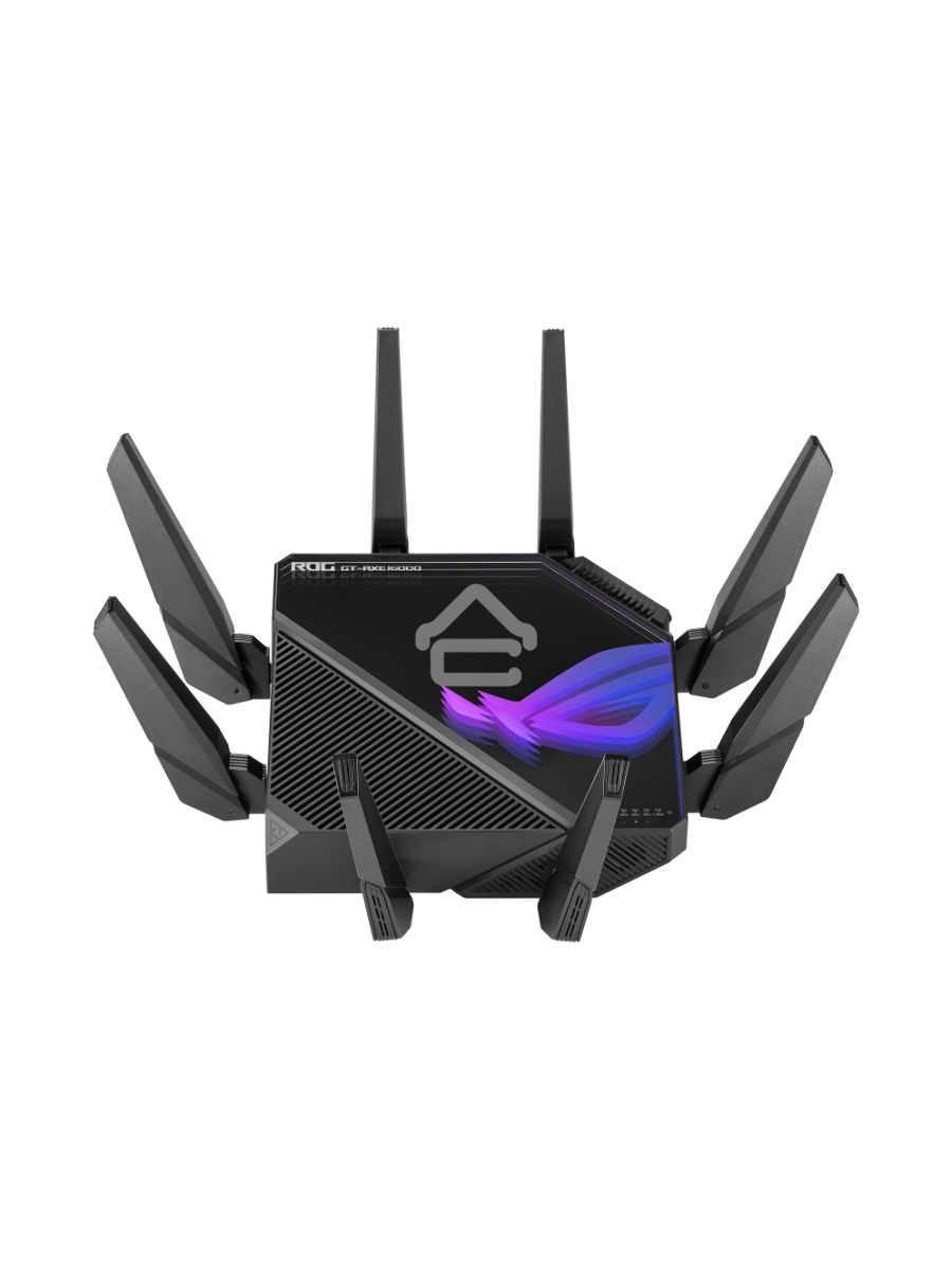 Роутер ASUS ROG GT-AXE16000 802.11 a/b/g/n/ac/ax до 1148 + 4804Мбит/c, 2,4 + 5 гГц, 8 антенн, USB, GBT LAN ; 90IG06W0-MU2A10