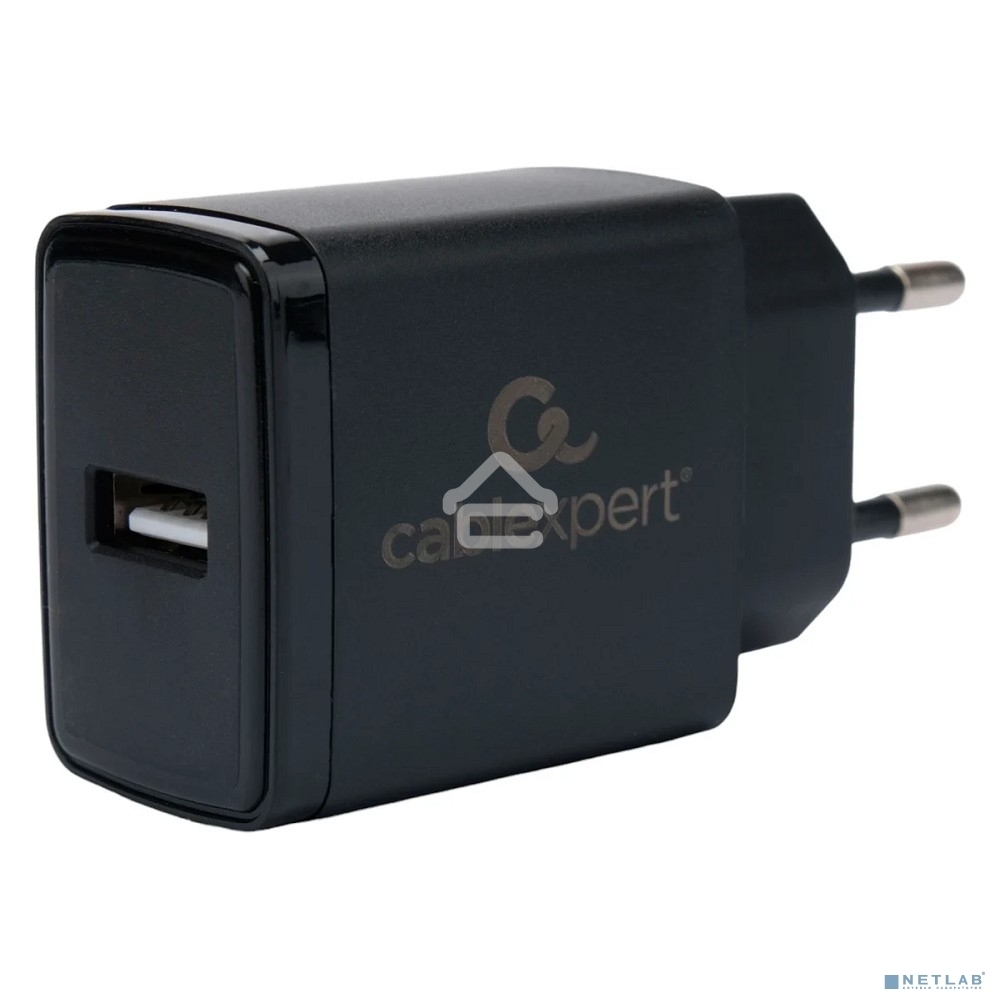 Зарядное устройство Cablexpert MP3A-PC-57, 5Вт, 1А, 1хUSB, черный, пакет