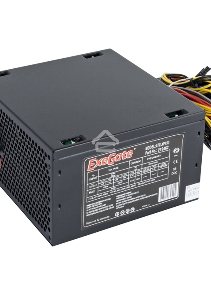 Блок питания ExeGate XP450 (EX219461RUS-PC), 450Вт, 120мм, черный