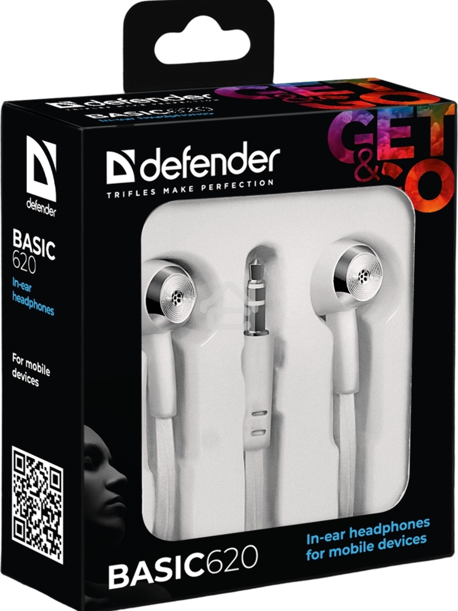 Нaушники Defender BASIC 620 белый