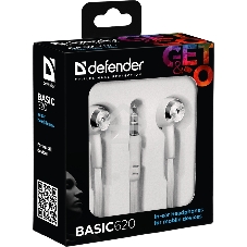 Нaушники Defender BASIC 620 белый