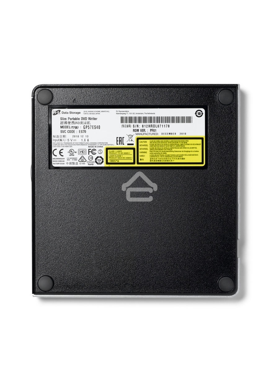 Оптический привод DVD-RW LG GP57ES40 серебристый USB внешний