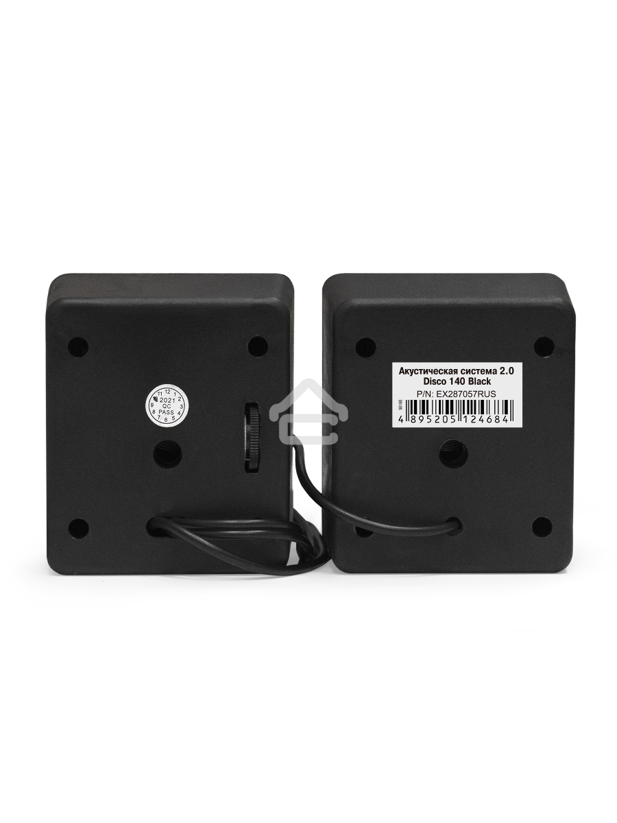Акустическая система 2.0 ExeGate EX287057RUS Disco 140 Black (питание USB, 2х3Вт (6Вт RMS), 100-20000Гц, черный)