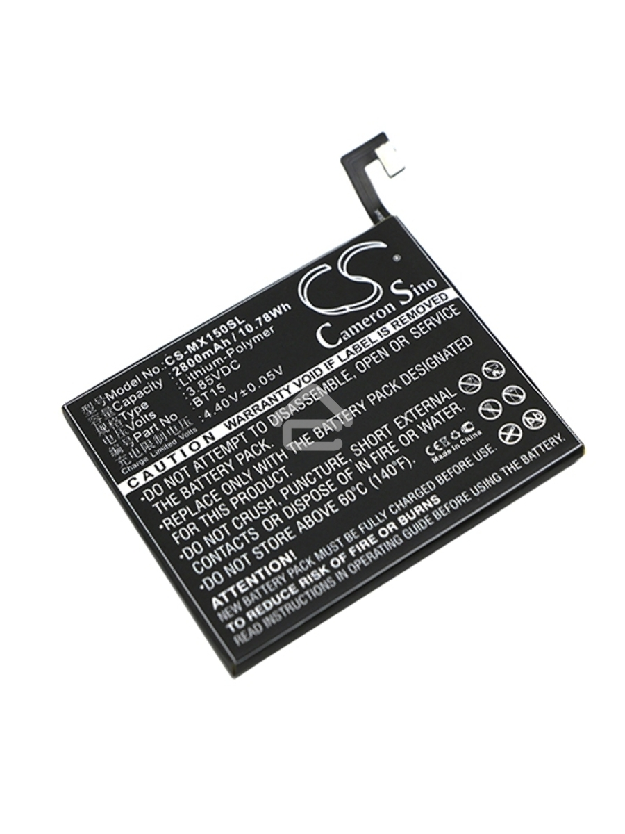 Аккумулятор CameronSinoCS-MX150SL BT15 для MeiZu M3s3.85V / 2800mAh / 10.78Wh