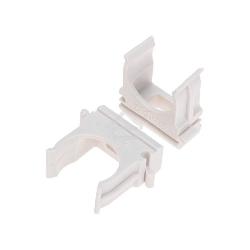 Крепеж-клипса для труб ø20мм, белая (100 шт/уп) Rexant