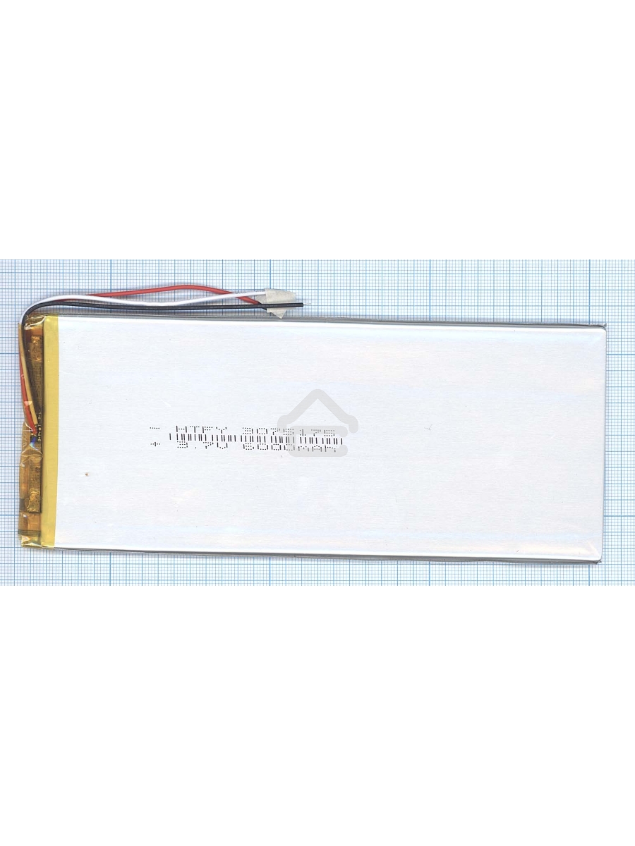 Аккумулятор Li-Pol (батарея) 3*75*175мм 3pin 3.7V/6400mAh