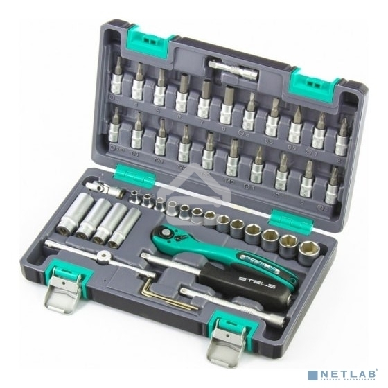 Набор инструментов STELS 1/4'' cr-v s2 усиленный кейс 47предм. 14099