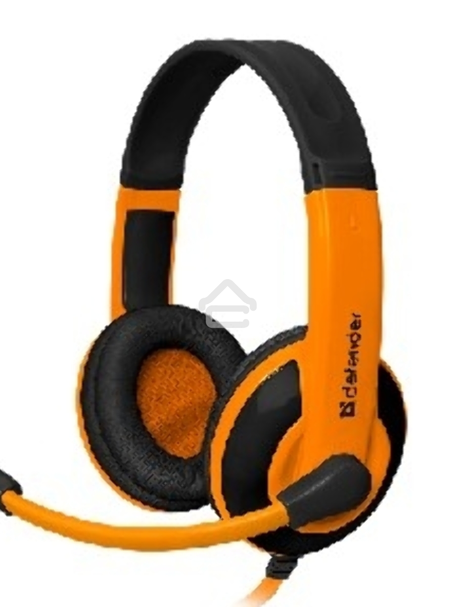 Наушники Defender Warhead G-120 черный/оранжевый кабель 2 м