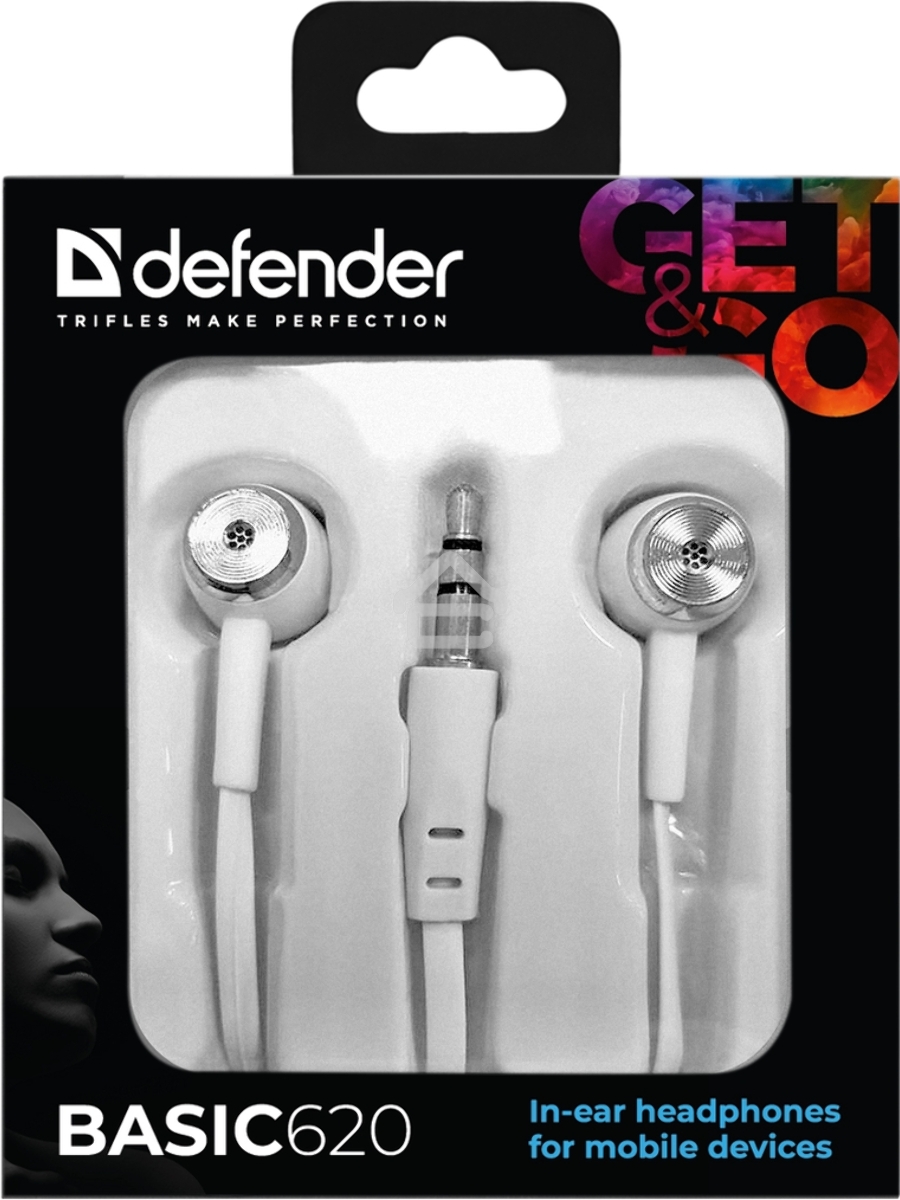 Нaушники Defender BASIC 620 белый