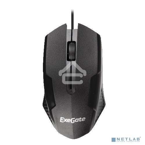 Мышь проводная ExeGate SH-9025 OEM черный, 1000 dpi, USB, кнопки - 3