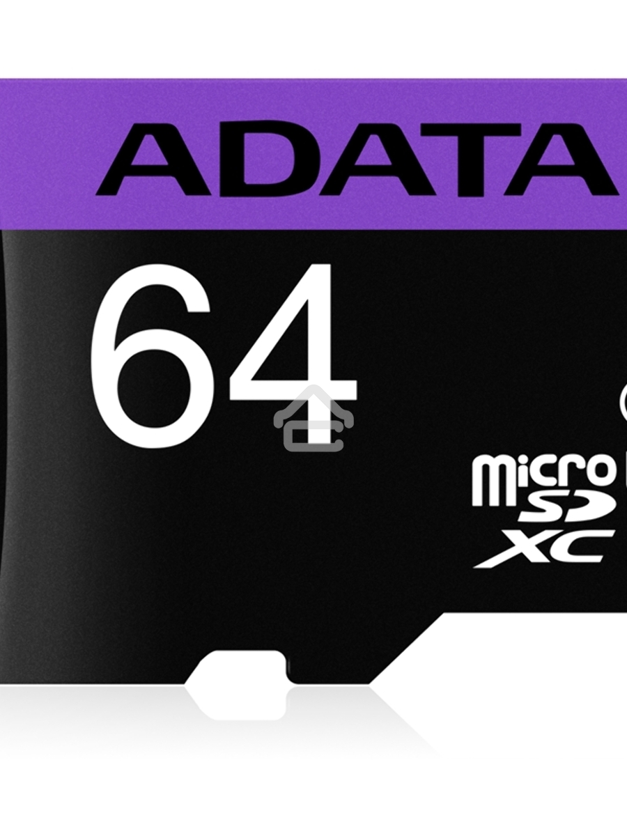 Флеш карта microSDXC 64GB ADATAUHS-1 CL10 (AUSDX64GUICL10-RA1) + SD adaptor