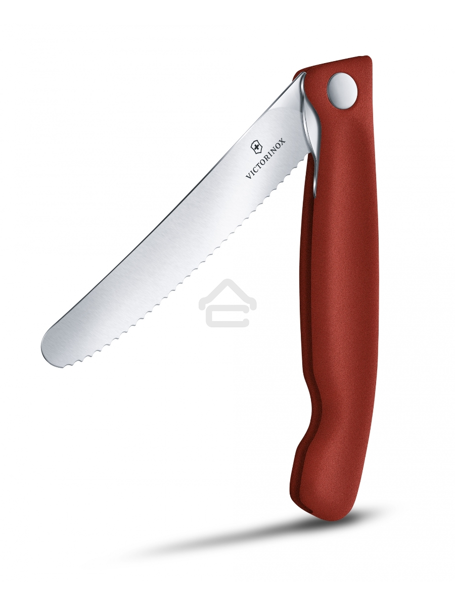 Нож кухонный Victorinox Swiss Classic (6.7831.FB) стальной столовый лезв.110мм серрейт. заточка красный блистер