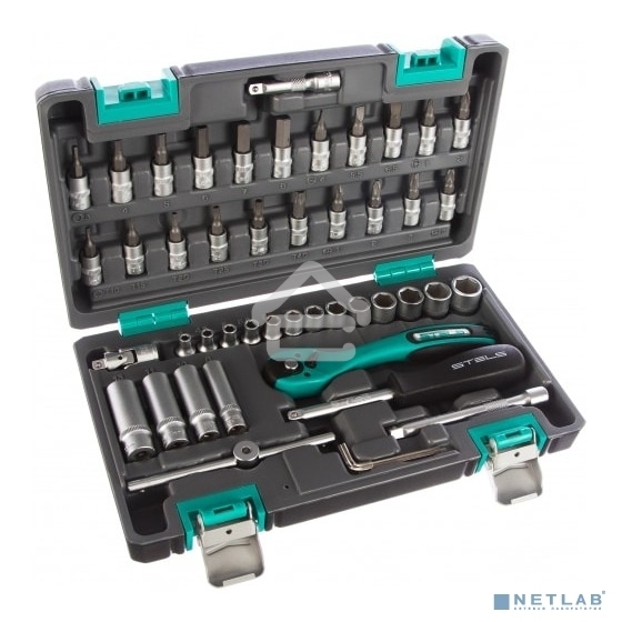 Набор инструментов STELS 1/4'' cr-v s2 усиленный кейс 47предм. 14099