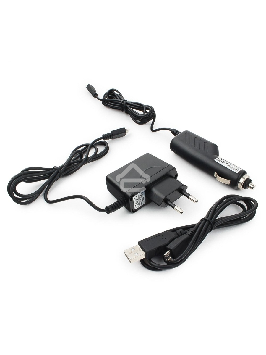Набор зарядных устройств с Micro-USB разъемом Gembird MP3A-CAR-KIT1 110/220V-5V и 12VDC-5V черный