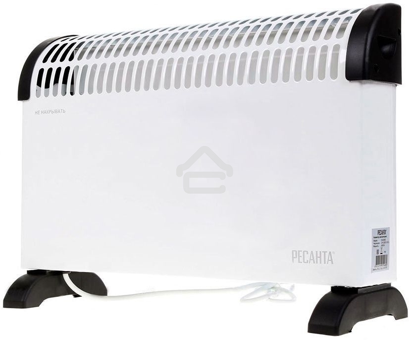 Конвектор электрический Ресанта ОК-1500С белый, 1500 Вт, 20 м2, термостат