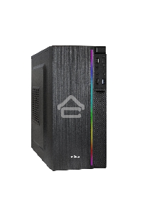 Компьютерный корпус Minitower ExeGate mEVO-9302-NPX400 (mATX, БП 400NPX с вент. 12см, 2*USB+1*USB3.0, HD аудио, черный, с RGB подсветкой)