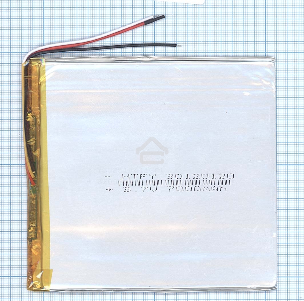 Аккумулятор Li-Pol (батарея) 3*120*120мм 3pin 3.7V/7000mAh