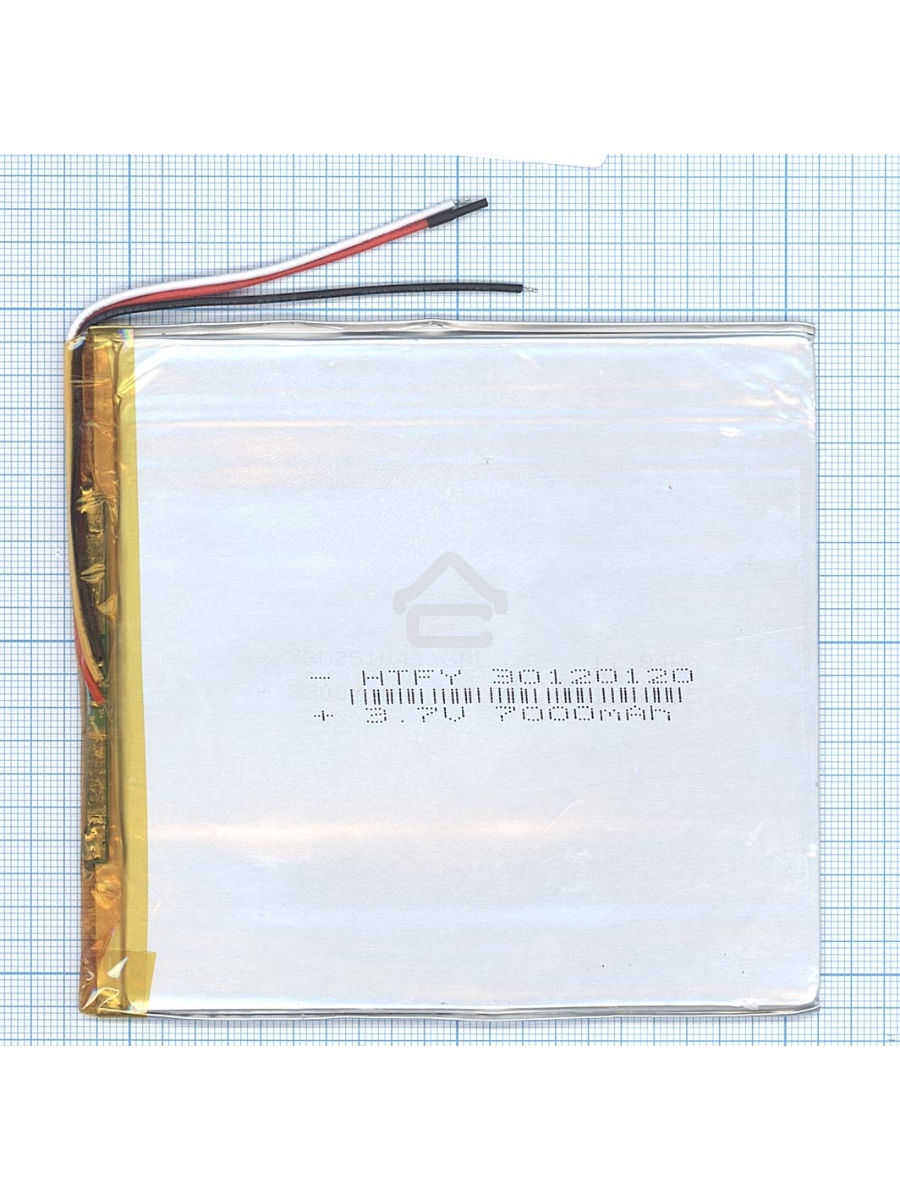 Аккумулятор Li-Pol (батарея) 3*120*120мм 3pin 3.7V/7000mAh