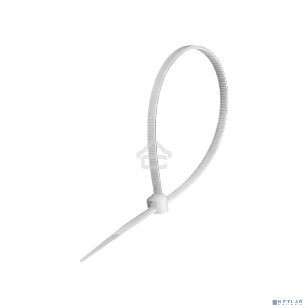 Стяжка (хомут) нейлоновая ExeGate CV66-120x2.5W (нейлон 6.6, 120x2.5 мм, неоткрывающаяся, halogen free, -40°C - +85°C, белая, 100 шт)