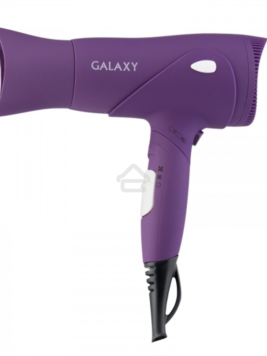 Фен для волос Galaxy Line GL 4315, сиреневый, 1800 Вт, 2 скорости, 3 температурных режима, функция «холодный воздух», защитная решетка, насадка-концентратор, подвесная петля, складная ручка