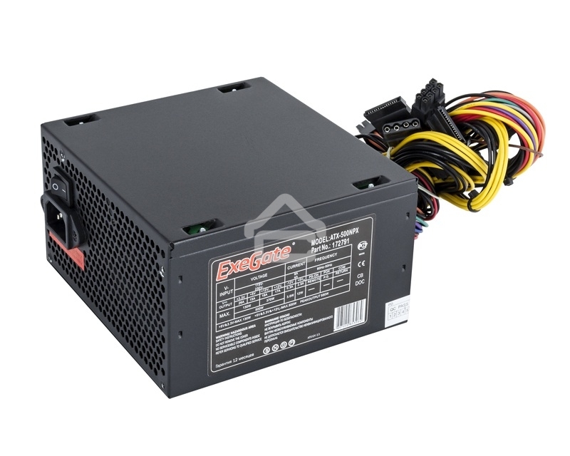Блок питания ExeGate 500NPX (EX224734RUS-PC), 500Вт, 120мм, черный
