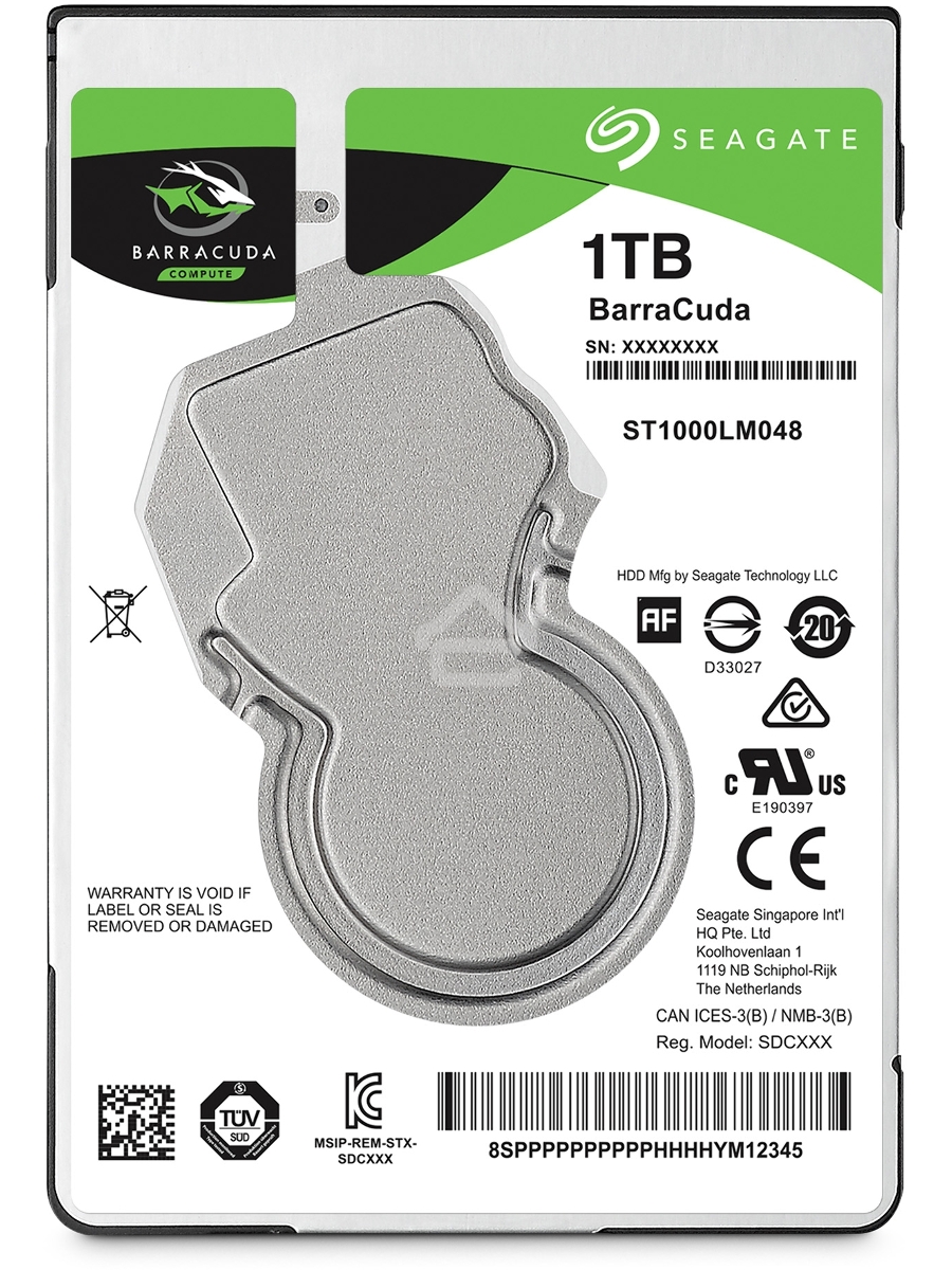 Жесткий диск Seagate Original SATA-III 1Tb ST1000LM048 Barracuda (5400rpm) 128Mb 2.5
